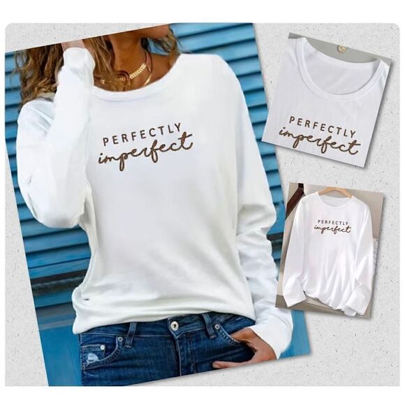 NWT Woman’s SZ S White Perfectly Imperfect Leopard Print Casual Top - Picture 1 of 6